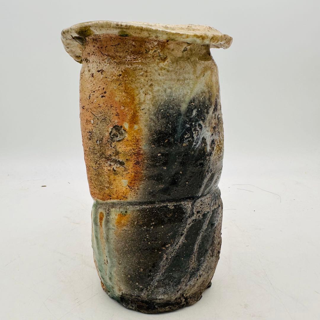 T 時代物　信楽焼　花瓶　花入　置き物　唐津 置物　茶道具　茶器