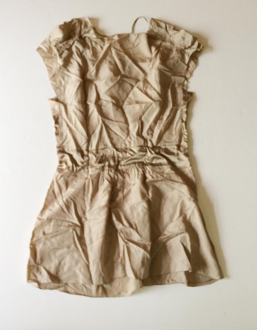 PRADA シルク ワンピース ベージュ サイズ40 イタリア製 半袖 プラダ