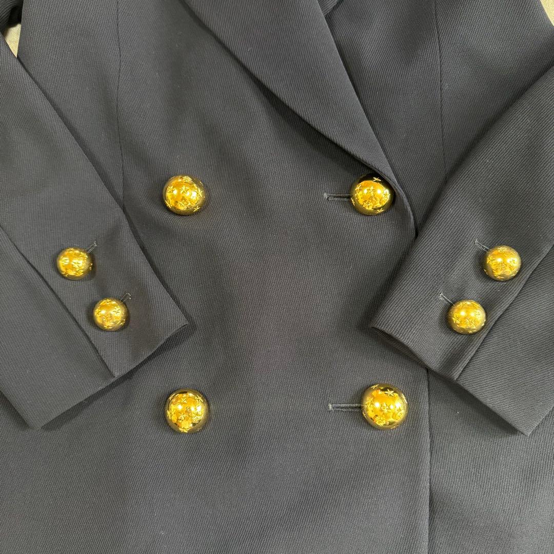 アクリス　AKRIS ネイビー　ゴールドボタン　ジャケット