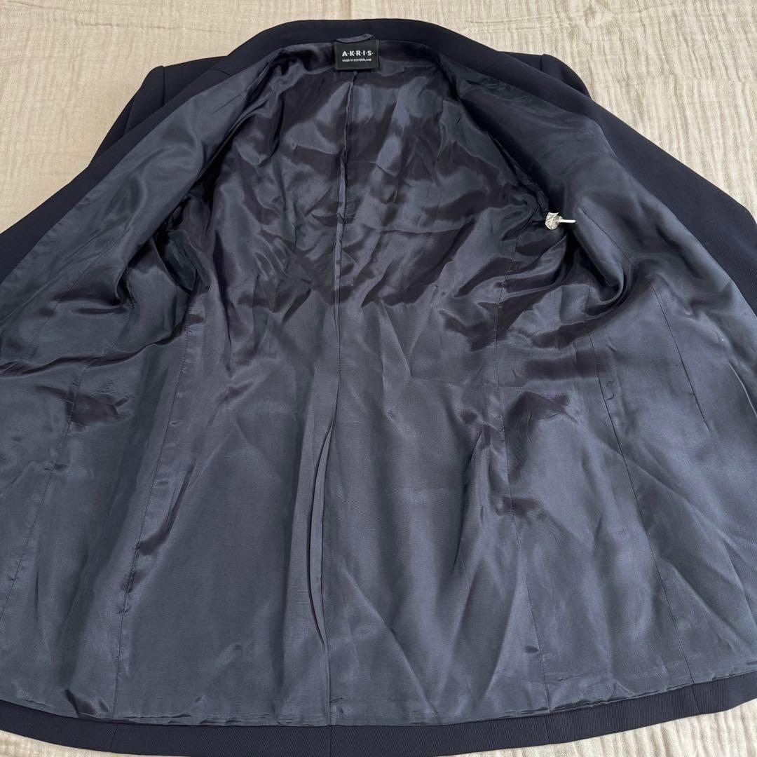 アクリス　AKRIS ネイビー　ゴールドボタン　ジャケット