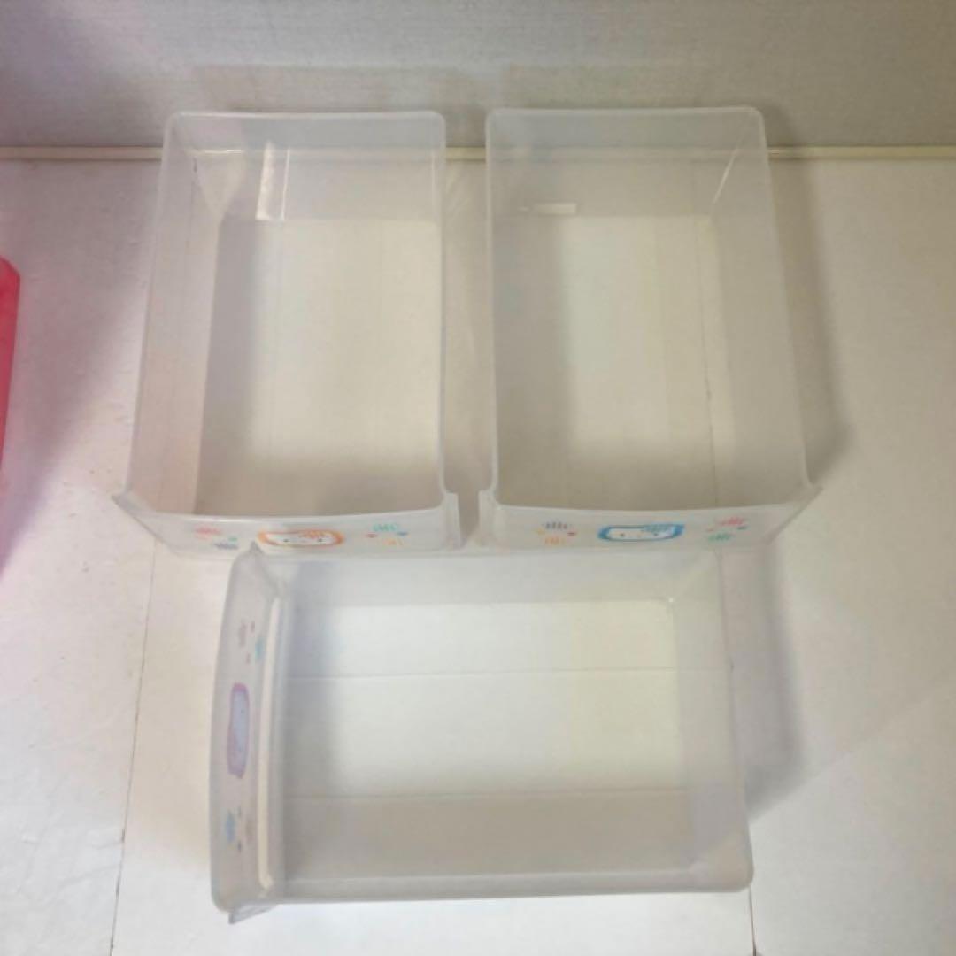 ハローキティ 収納ケース 引き出し 3段 ピンク ポップ レトロ 2点 美品