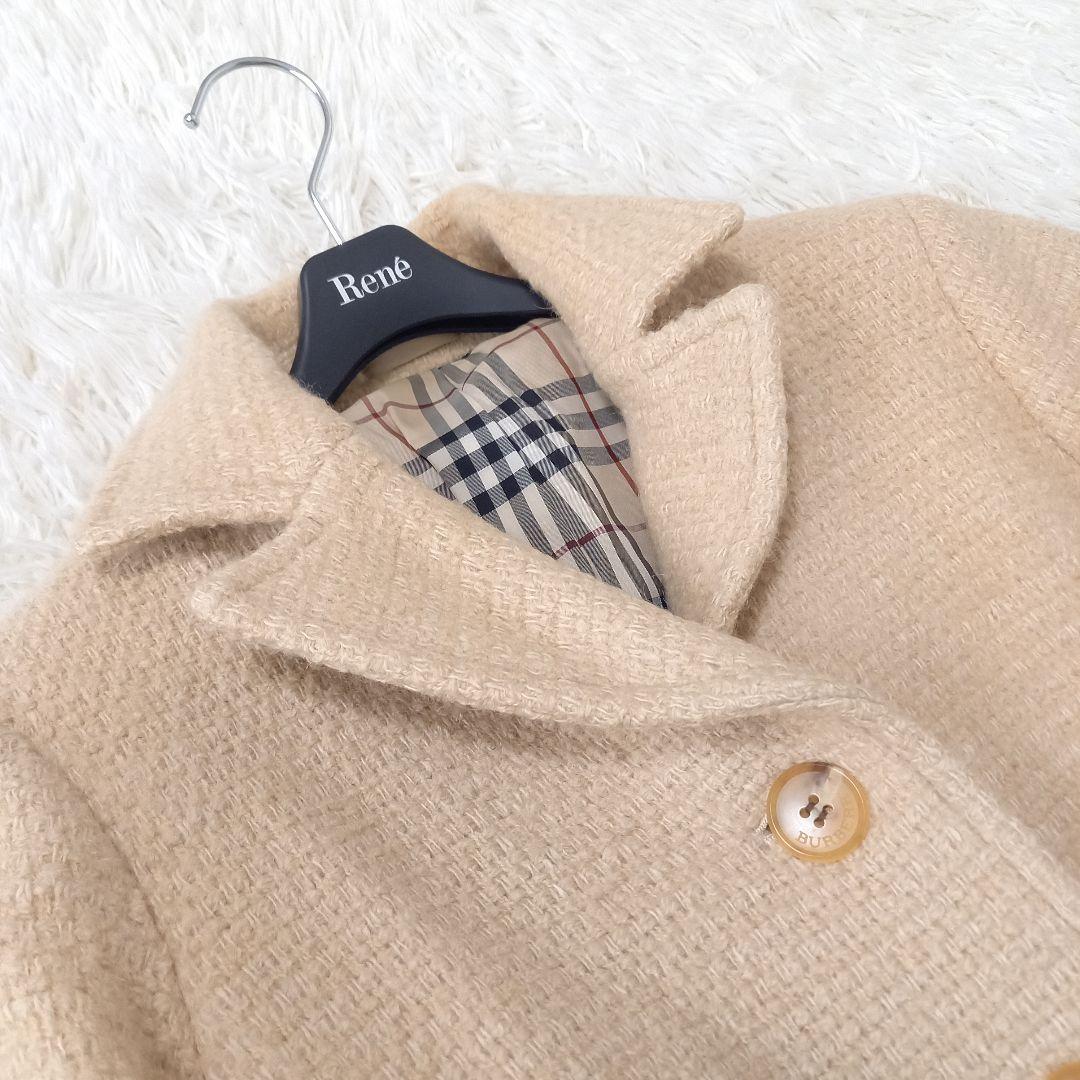 ●良品●　BURBERRY LONDON　モヘヤ　ノバチェック　ジャケットコート