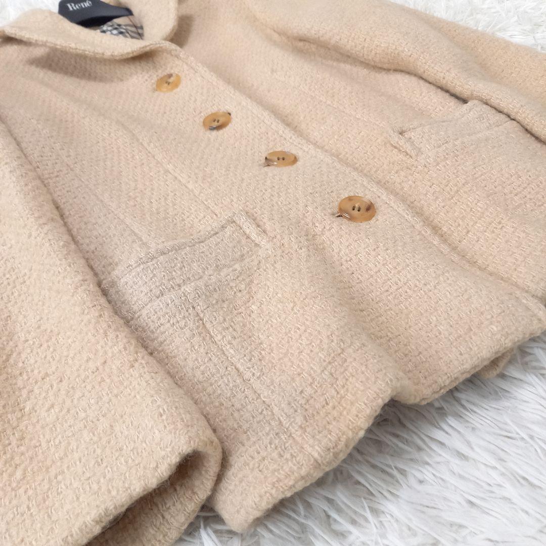 ●良品●　BURBERRY LONDON　モヘヤ　ノバチェック　ジャケットコート
