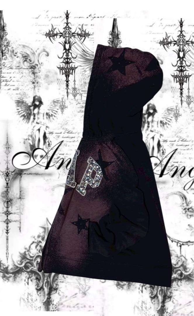 レア星GAPパンクロックy2kパーカー　平成ギャルNANAストリートゴシック古着