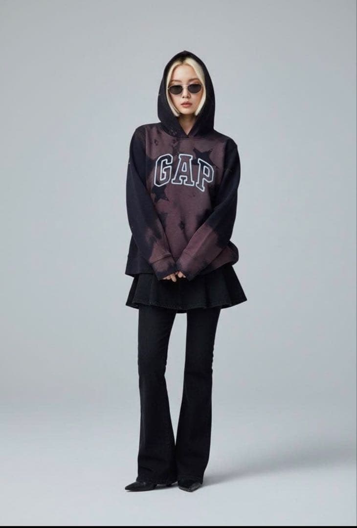レア星GAPパンクロックy2kパーカー　平成ギャルNANAストリートゴシック古着