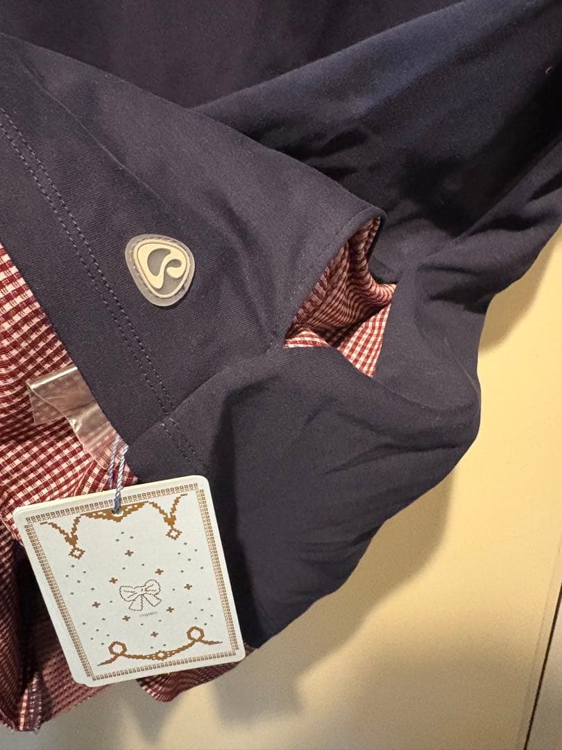 COYSEIO パッチワークチェック柄ポロシャツ