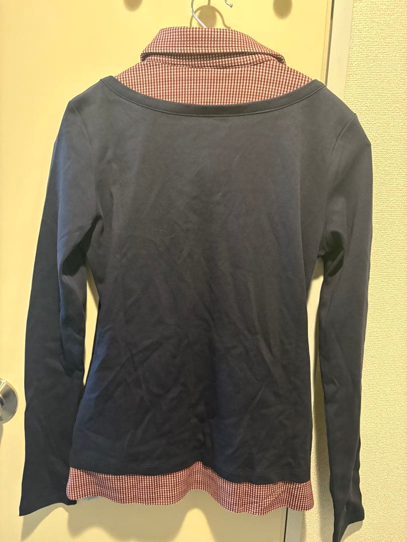 COYSEIO パッチワークチェック柄ポロシャツ