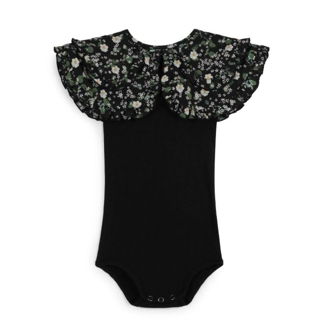 WOLF & RITA フリル襟の花柄ロンパースセットアップ　 74