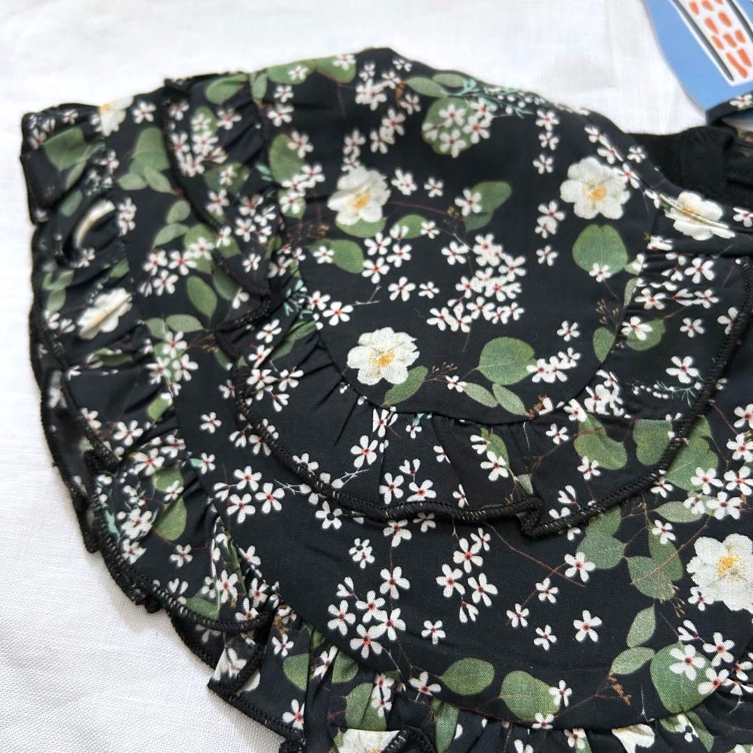 WOLF & RITA フリル襟の花柄ロンパースセットアップ　 74