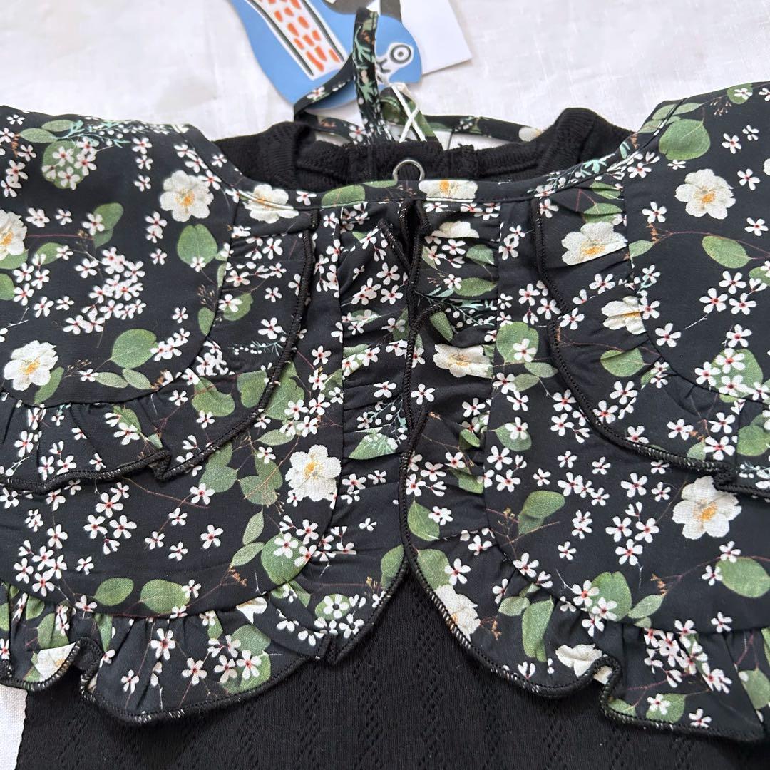 WOLF & RITA フリル襟の花柄ロンパースセットアップ　 74