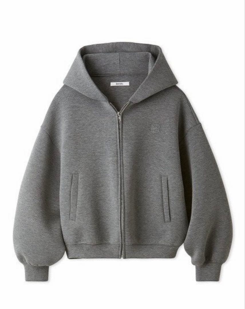 SNIDEL エンボスロゴフーディー グレー