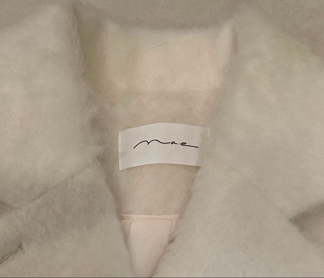 完売　na.e ナエ　ウールアルパカシャギーコート ホワイト