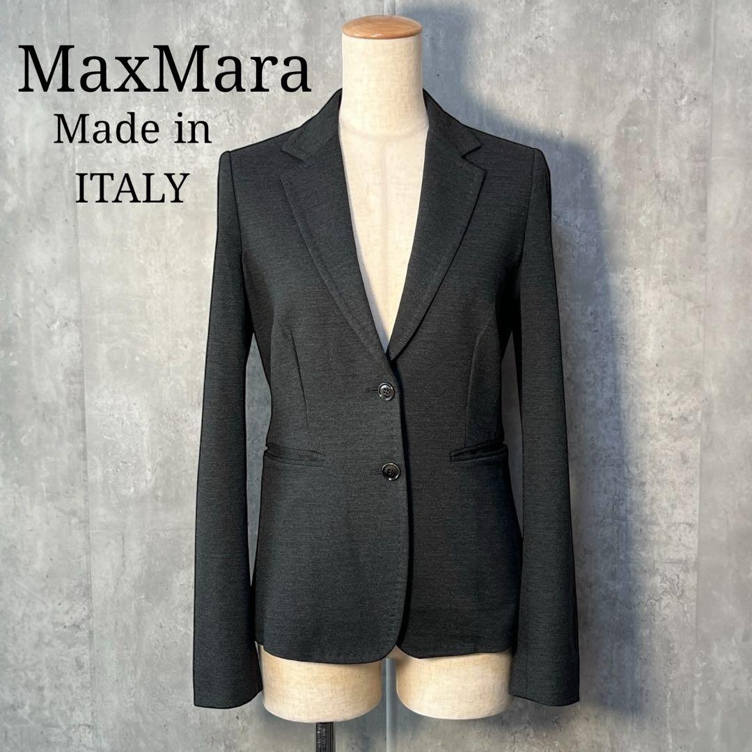 美品☆ MaxMara ストレッチテーラードジャケット 美シルエット イタリア製