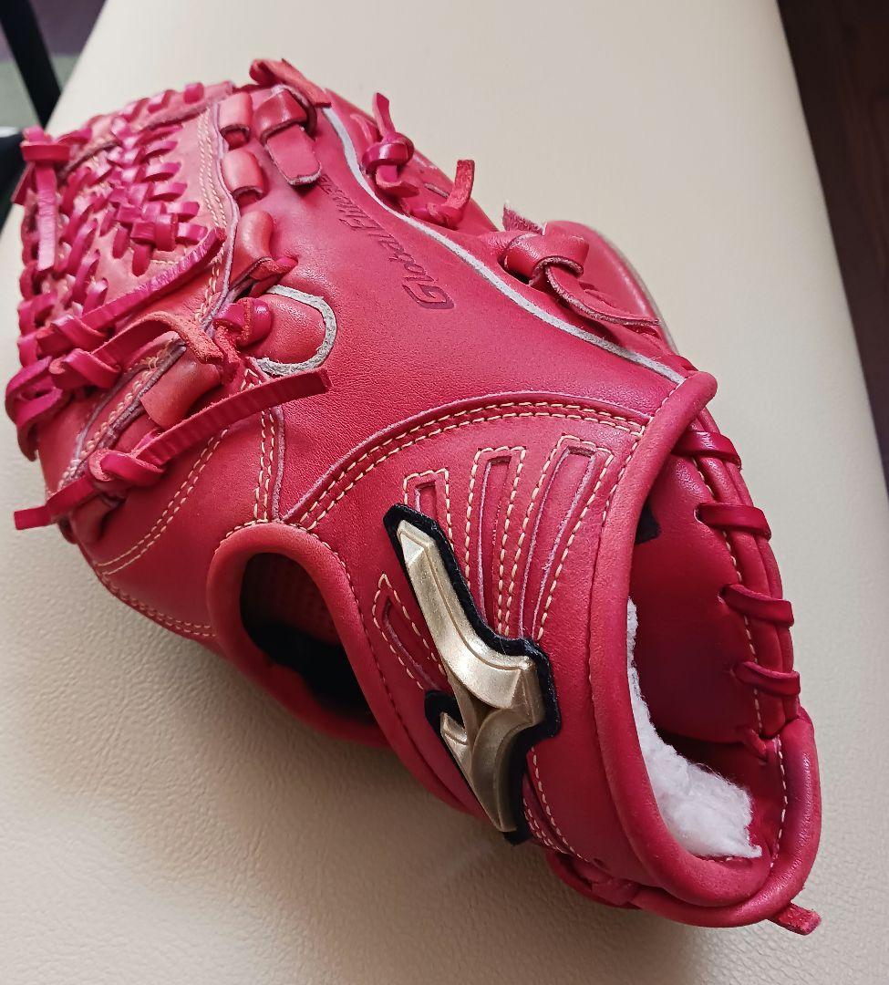 ミズノ 軟式 グローブ グラブ グローバルエリート ラディッシュカラー 美品