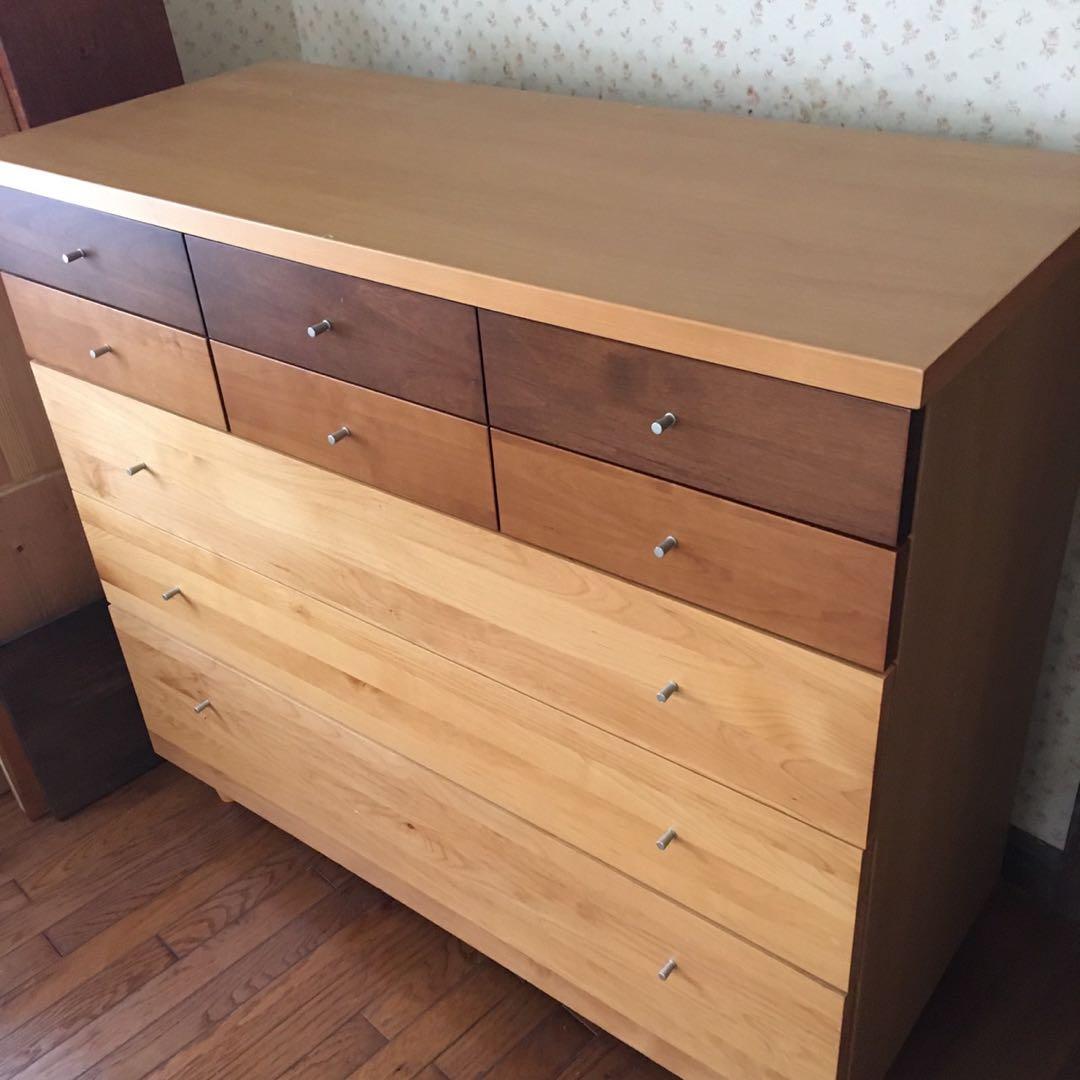 カプリ　ツートーン　チェスト　天然水　洋服箪笥　マルヨシ民芸家具