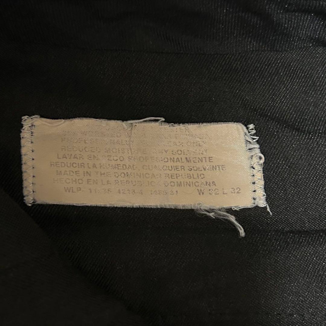 90s “ウールギャバ” スラックス 3タック \"ブラック\" ジバンシー