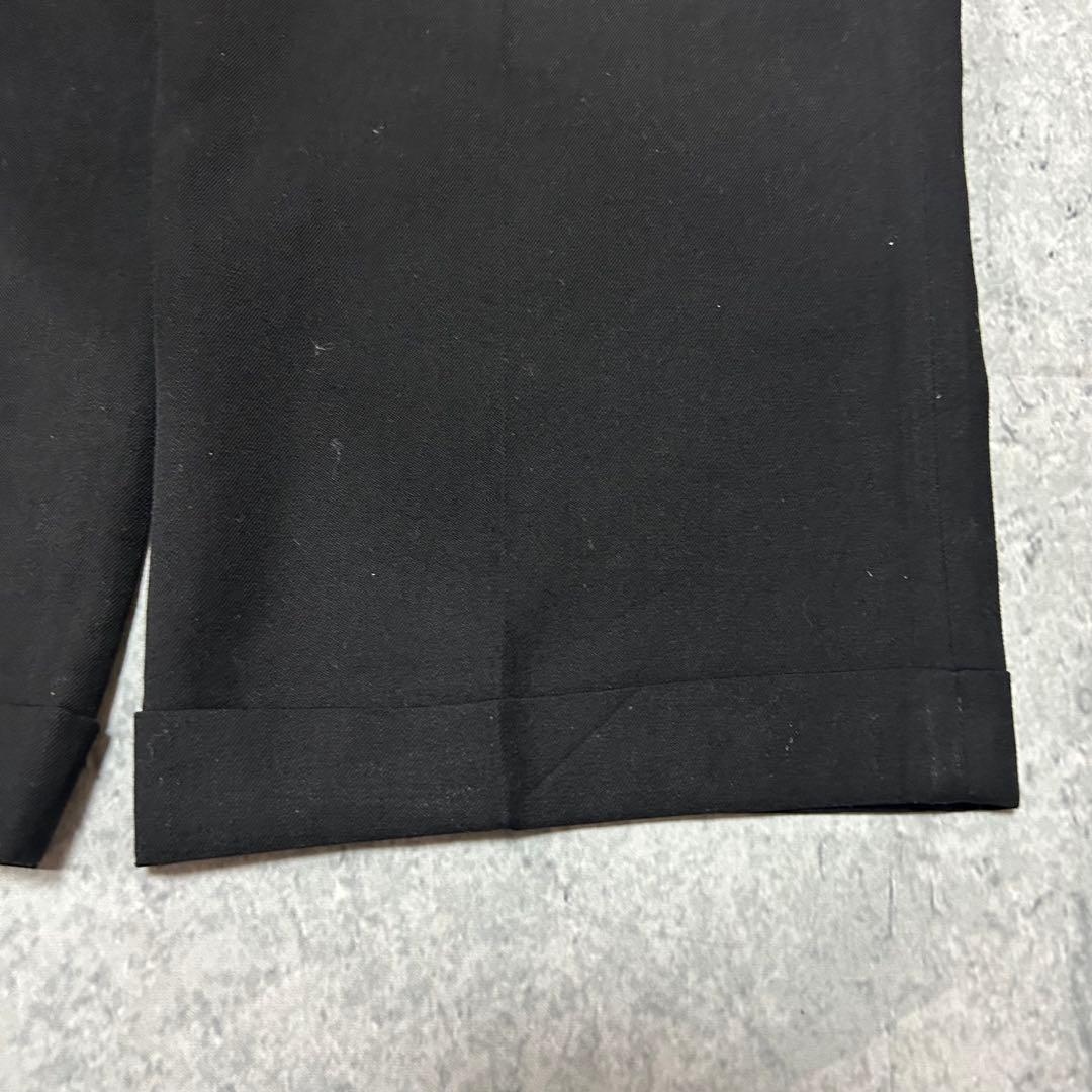 90s “ウールギャバ” スラックス 3タック \"ブラック\" ジバンシー