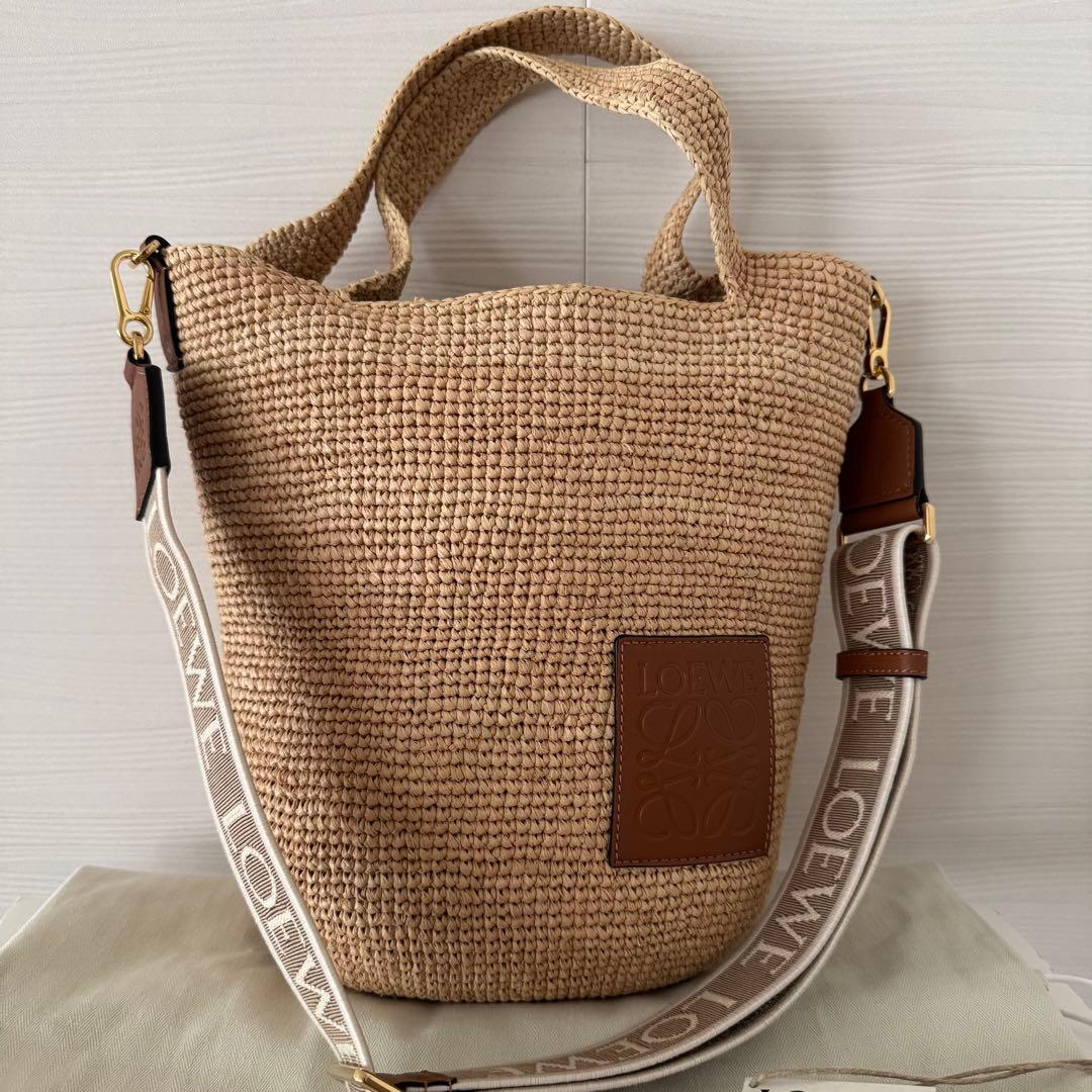 LOEWE 新品 かごバッグ SLIT MINI BAG ナチュラルタン ロエベ