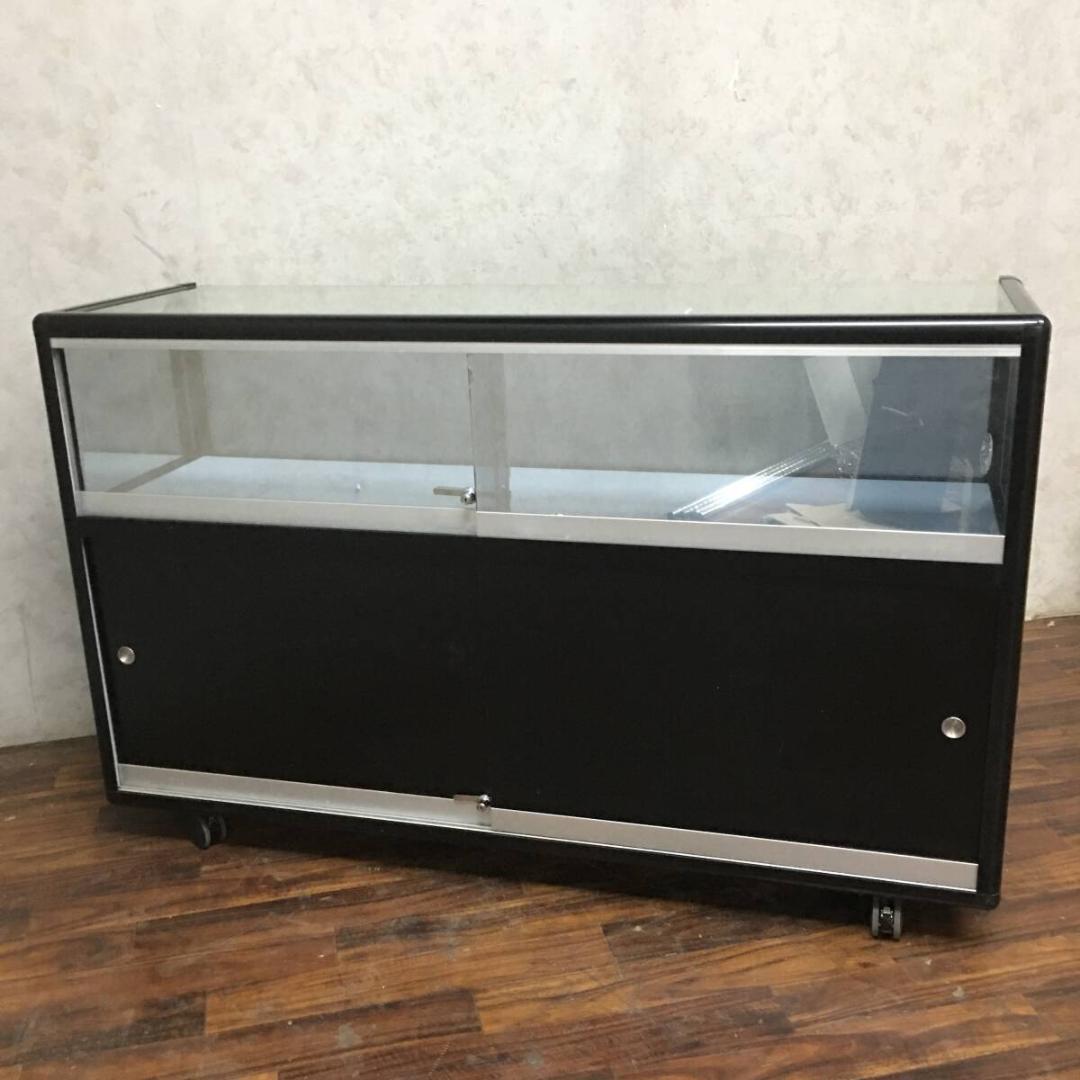 業務用 ガラスショーケース 照明付 W150×D45×H94.5cm