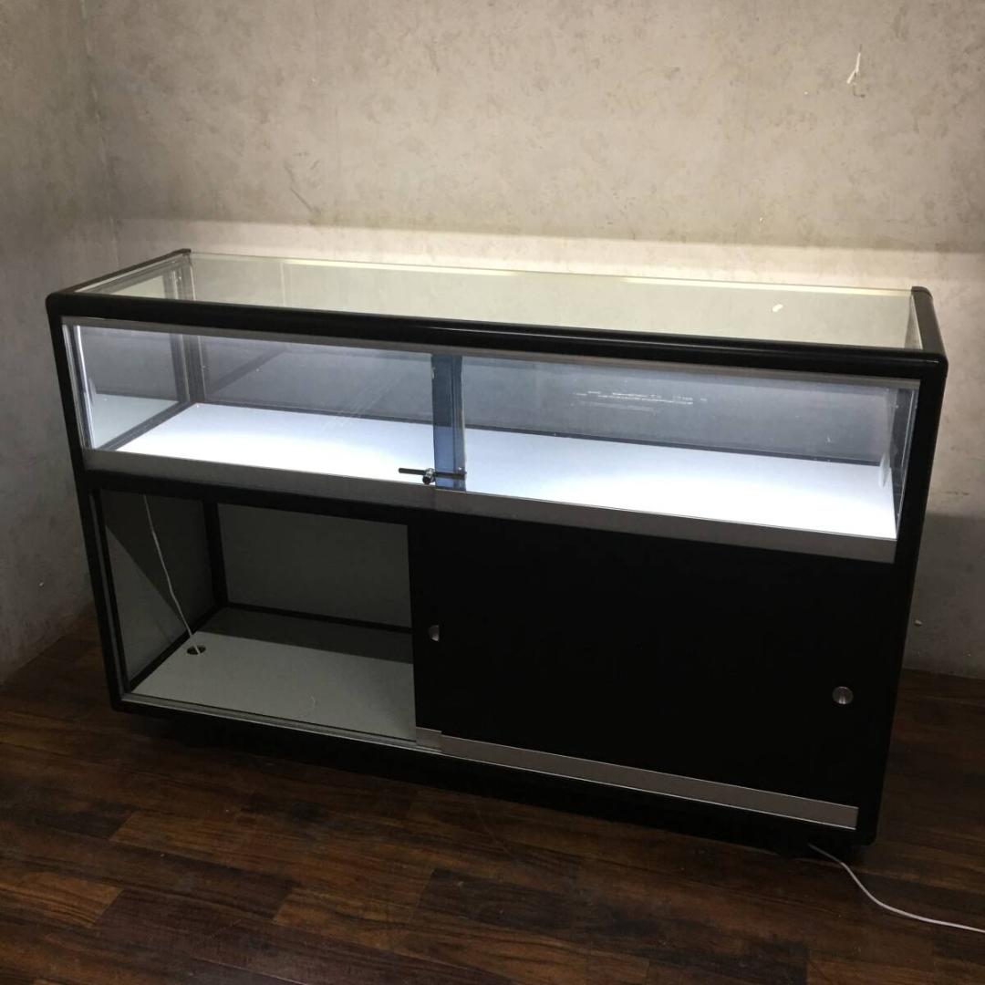 業務用 ガラスショーケース 照明付 W150×D45×H94.5cm