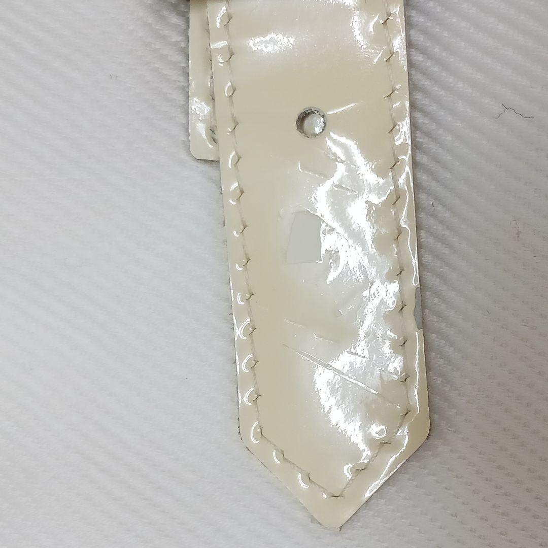 ✨美品✨CHANEL　シャネル　ショートパンツ　　ベルト　エナメル　ロゴ　白