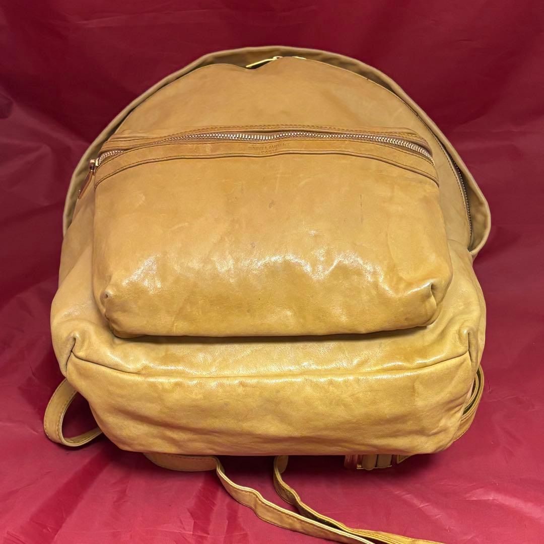 希少！SAINT LAURENT☆キャメルレザーバッグパック