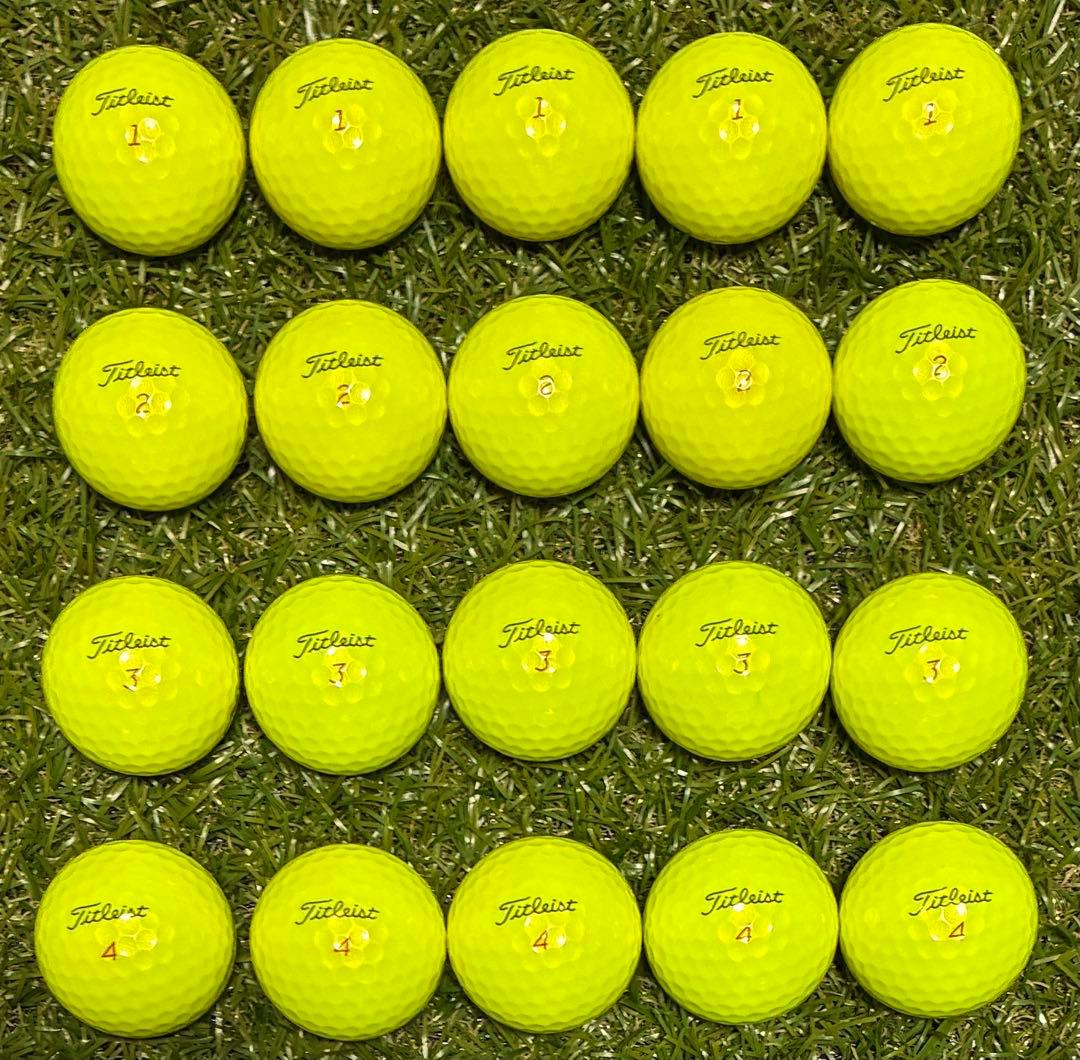 494★Sランク★タイトリスト ProV1x ロストボール イエロー　20球