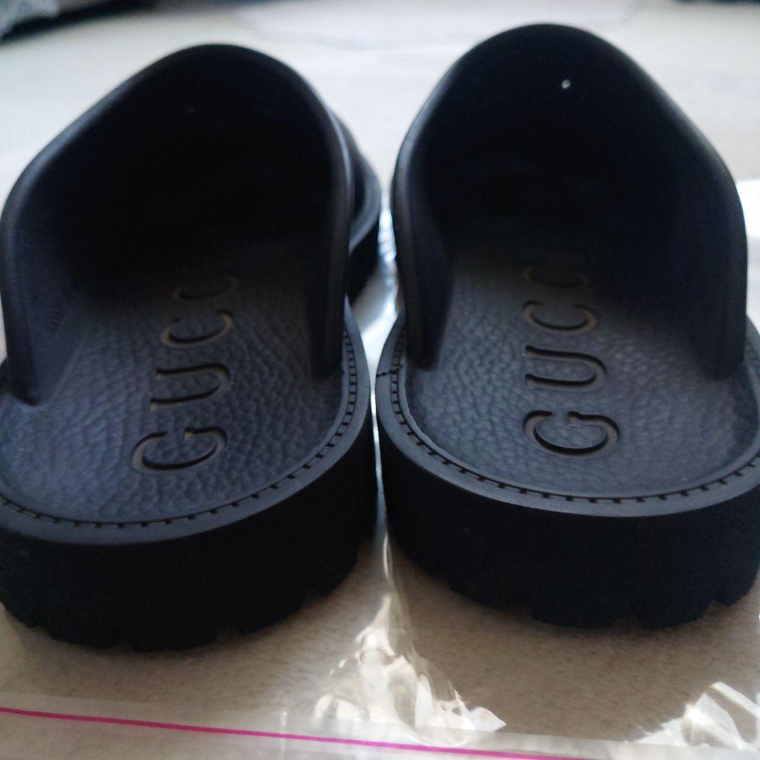 美品☆GUCCIラバーサンダル27.0相当BLACK軽量幅広