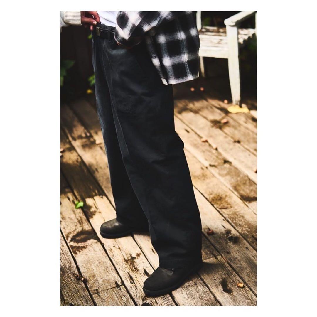 【中古】ancellm✖️wism WIDE CHINO PANTS 黒 2