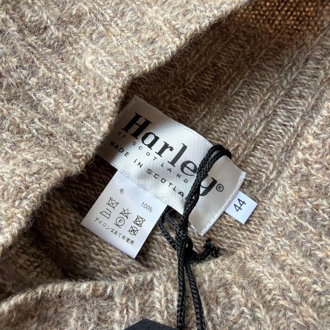 【新品】ハイネック セーター ハーレーオブスコットランド マッシュルーム 44