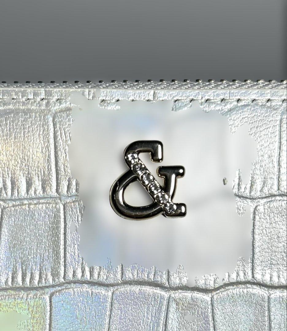 新品未使用【ピンキー＆ダイアン】 クロコ型押し L字ファスナーロゴモチーフ長財布