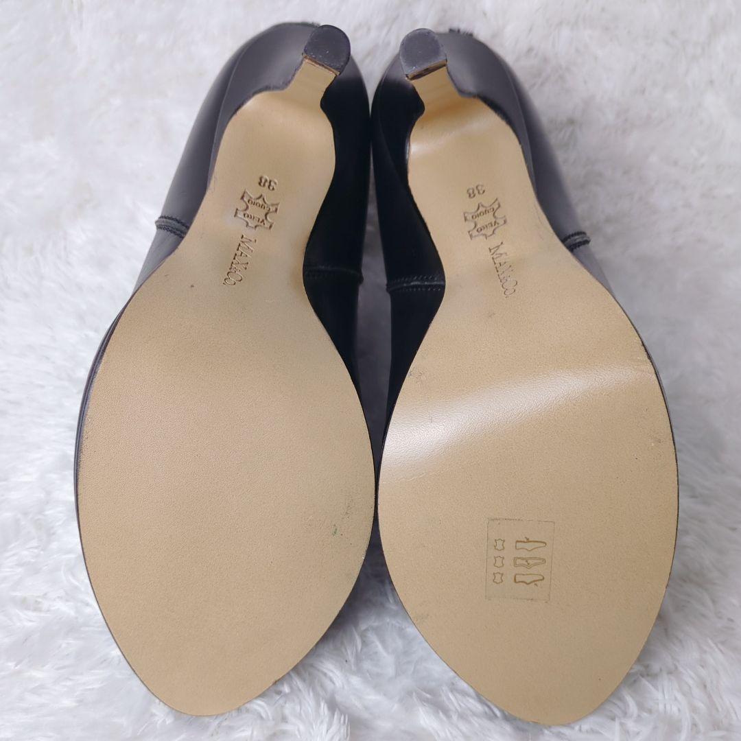 Max&Co マックスアンドコー 本革 ピンヒール ショートブーツ 黒 ブラック