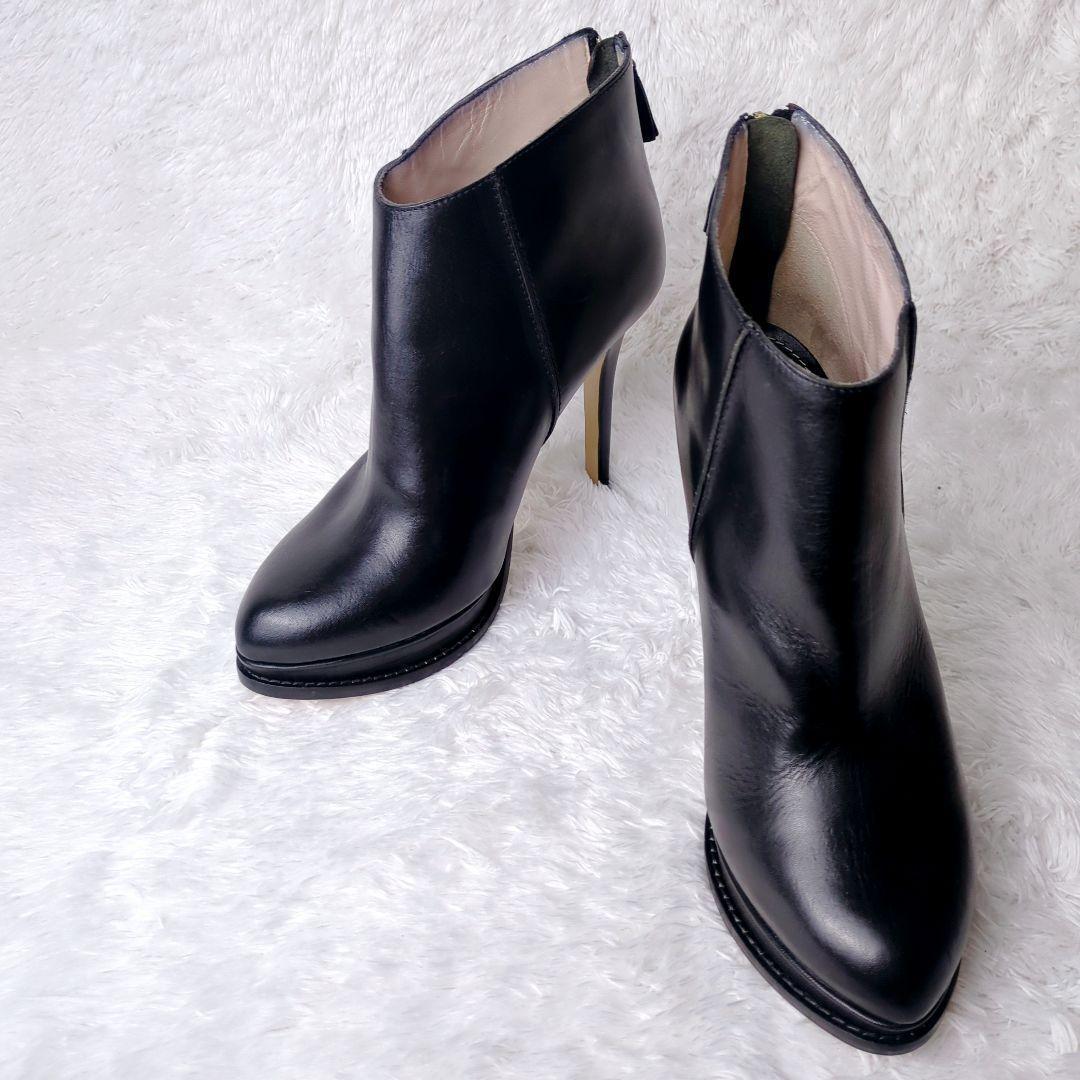 Max&Co マックスアンドコー 本革 ピンヒール ショートブーツ 黒 ブラック