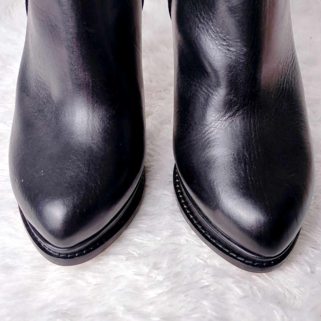 Max&Co マックスアンドコー 本革 ピンヒール ショートブーツ 黒 ブラック