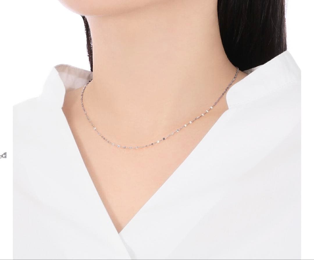 TSUTSUMI ツツミ プラチナネックレス ペタルチェーン 40cm正規品♡