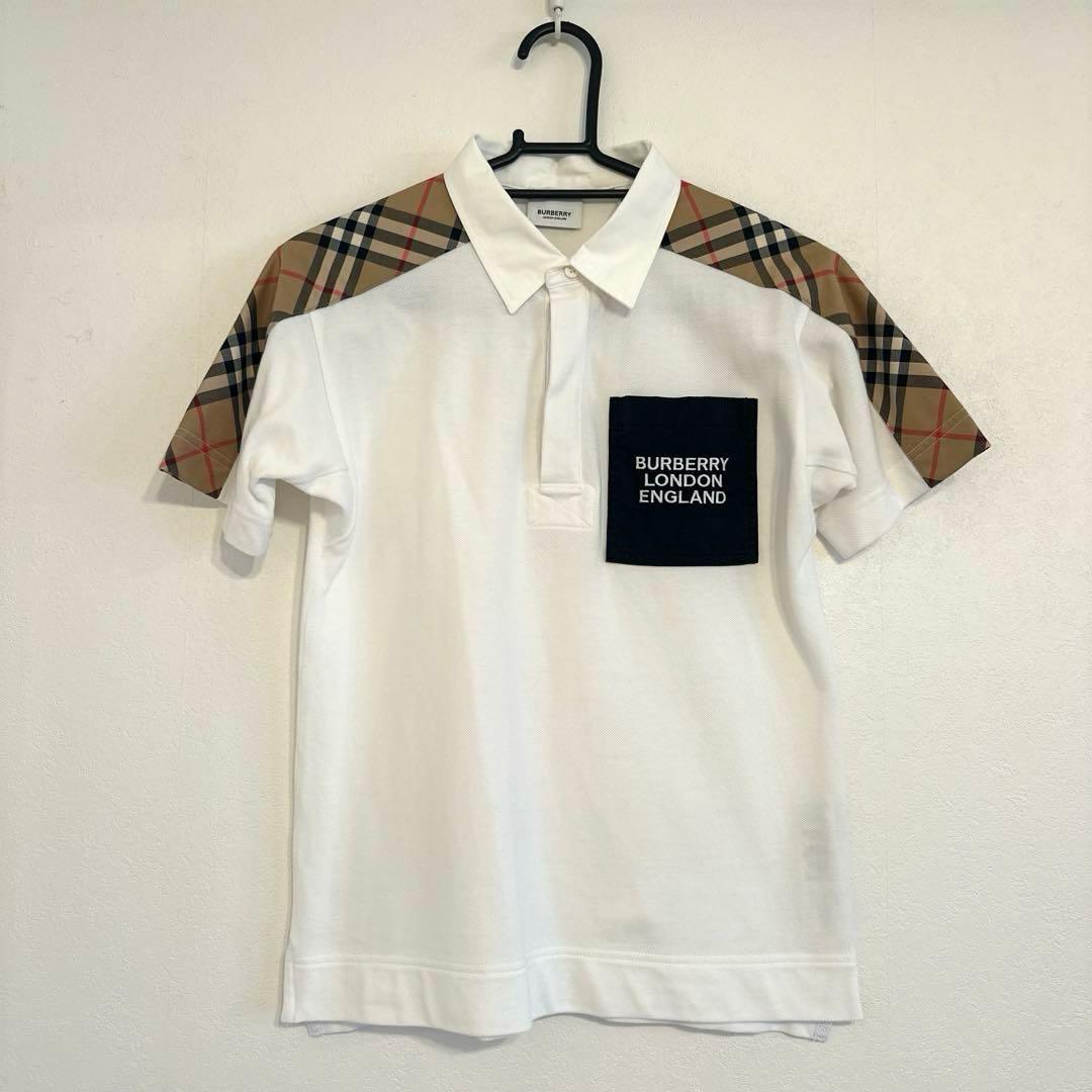 みえこ様【バーバリー】ポロシャツ　150サイズ　ロゴ　ノバチェック　人気