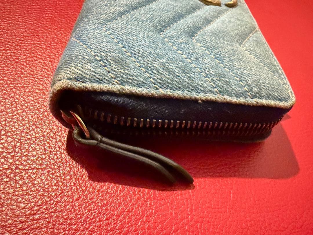 Gucci デニム キルティング 長財布