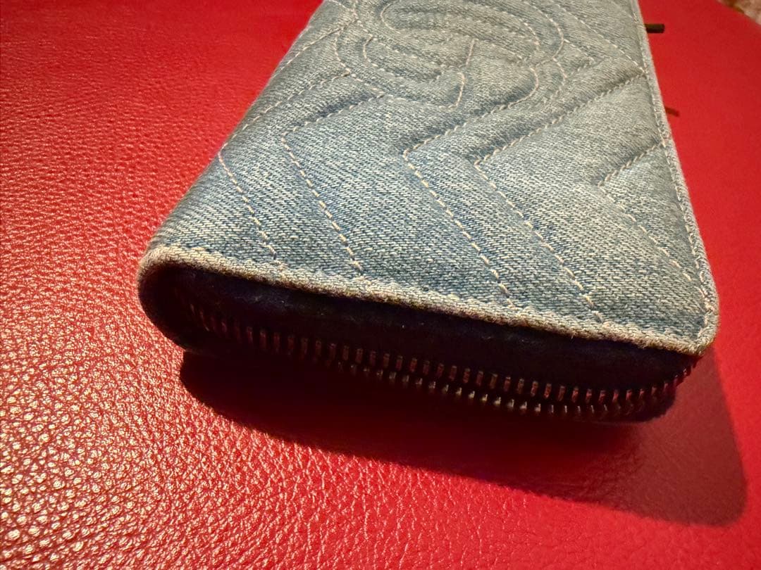 Gucci デニム キルティング 長財布