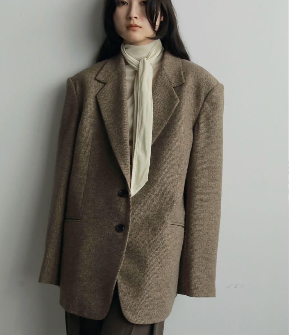 anukeアンヌーク Herringbone Wool Jacket