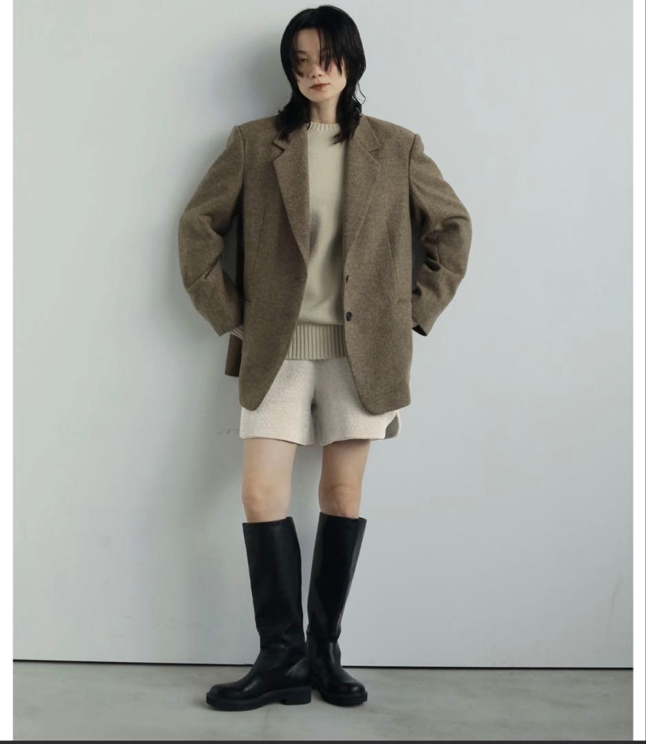 anukeアンヌーク Herringbone Wool Jacket