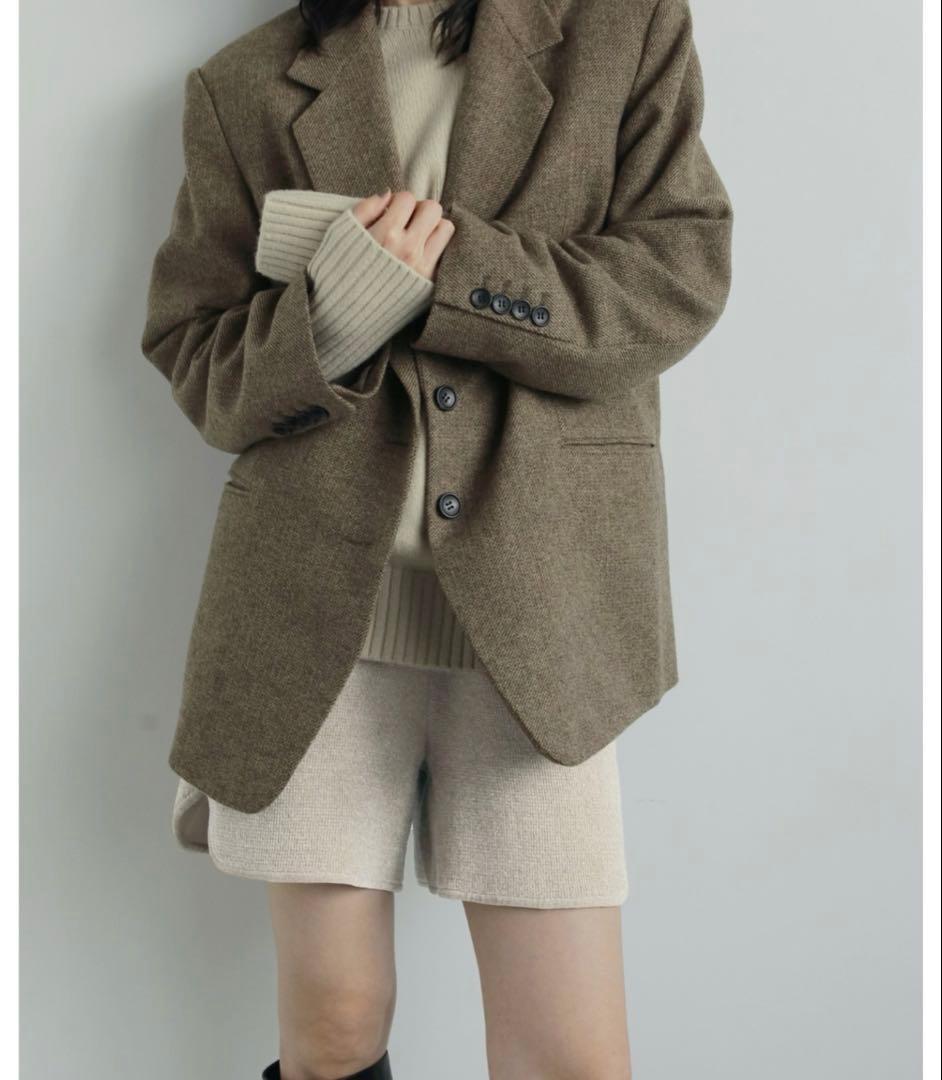 anukeアンヌーク Herringbone Wool Jacket