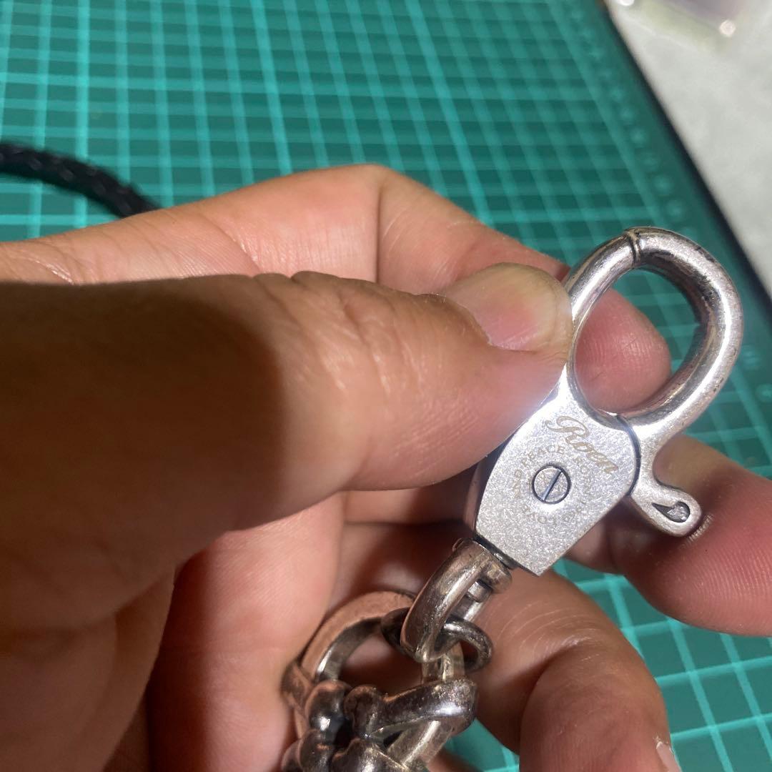 ロエン　ROEN ウォレット　スカル　フック　チェーン　レザー