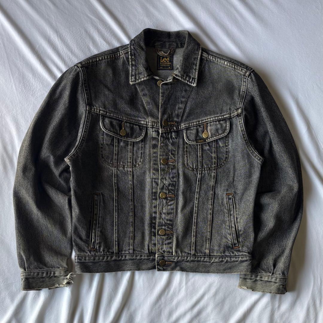 80〜90s Lee USA 先染めBlack denim jacket