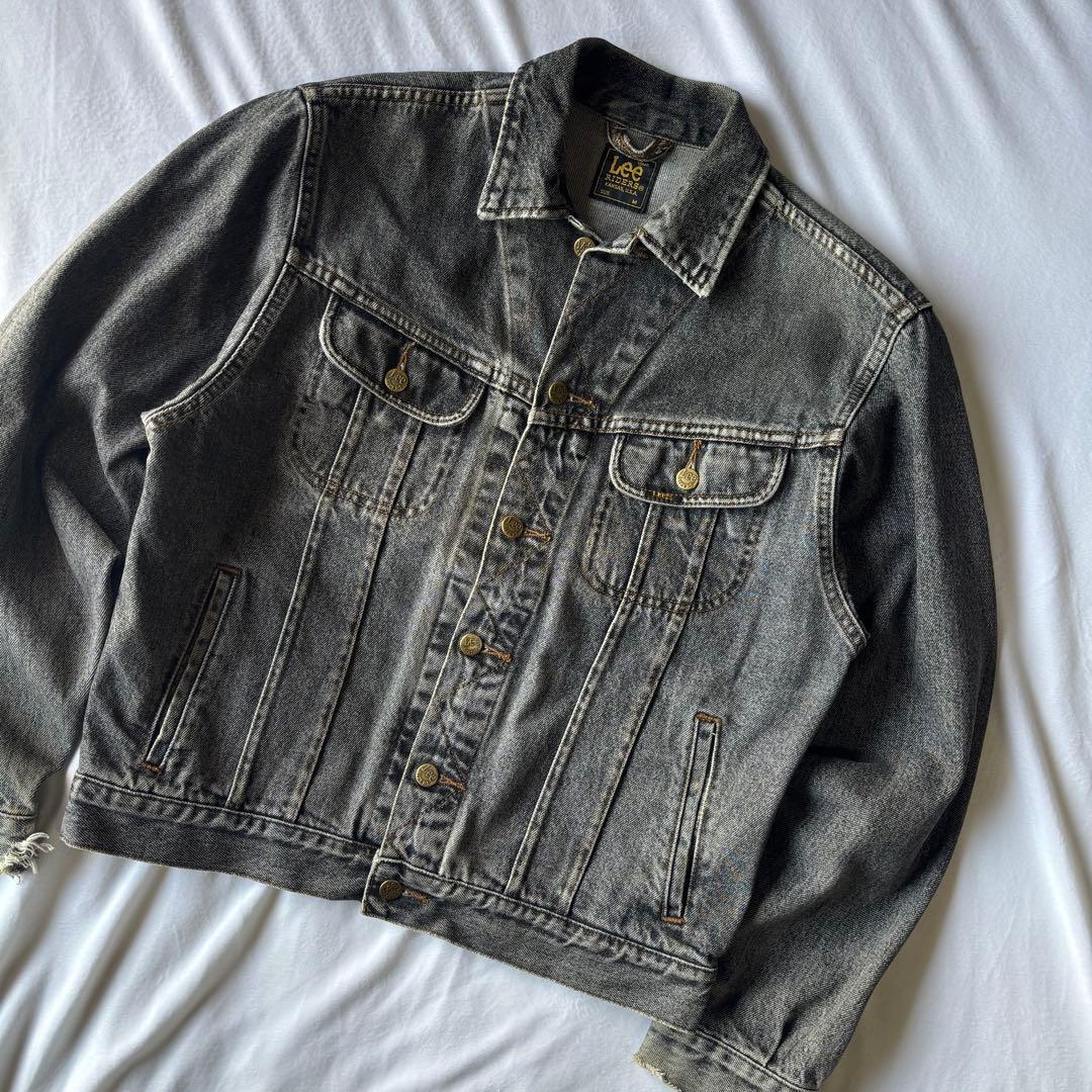 80〜90s Lee USA 先染めBlack denim jacket