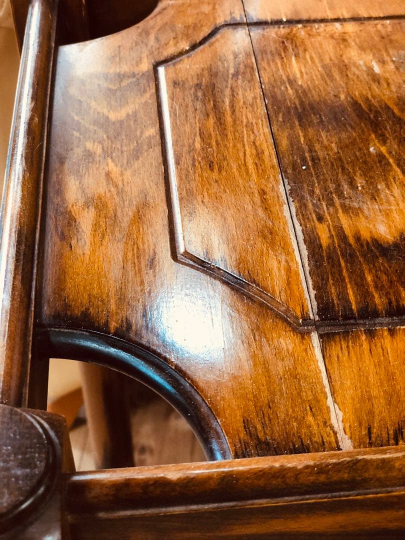 マホガニー無垢材 《 アメリカ製 ビンテージshelf 》 棚 木製 台座