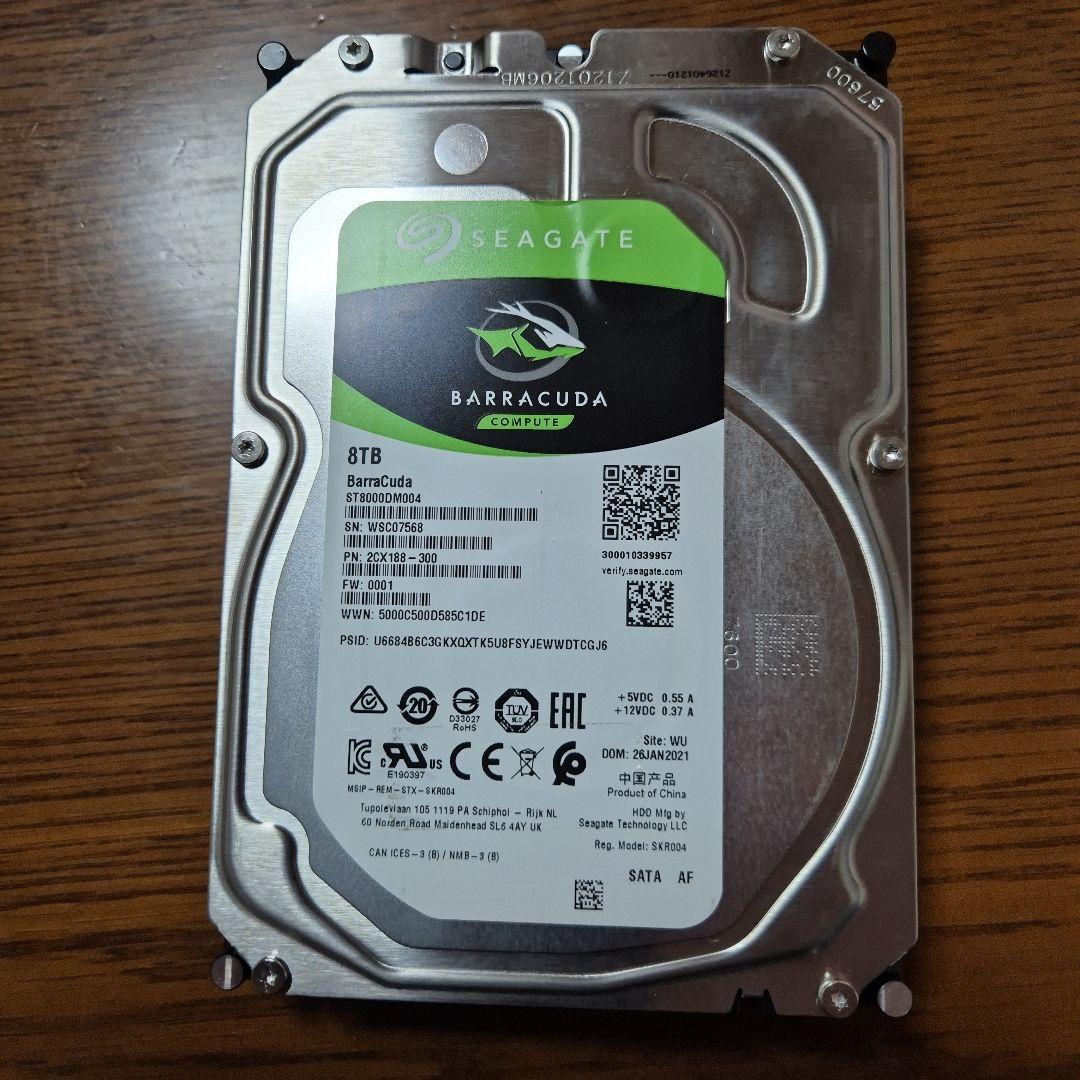 内蔵型ハードディスクドライブ ST8000DM004 [8TB SATA600 5400] 3.5 HDD