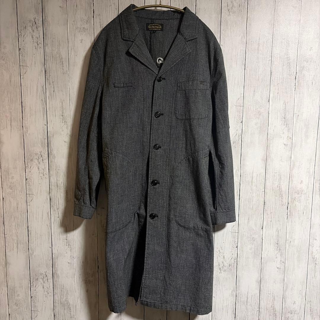 Mr.FATMAN ショップコート　ブラックシャンブレー