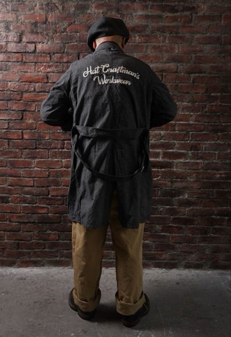Mr.FATMAN ショップコート　ブラックシャンブレー
