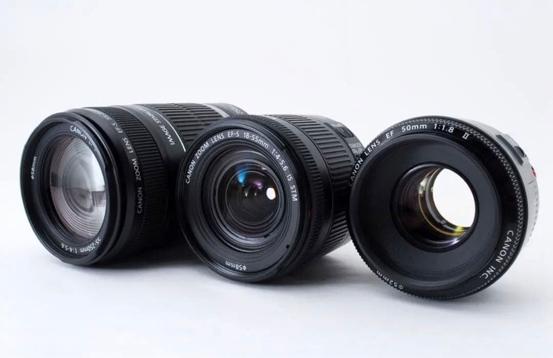 キャノン☆canon kiss x9☆標準&望遠&単焦点トリプルレンズセット