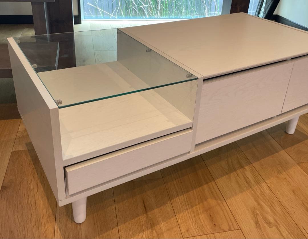 使用期間短い！Lowya ロウヤ たっぷり収納できるドレッサーテーブル ホワイト